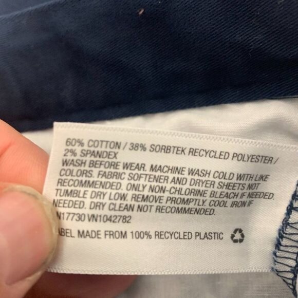 Cat & Jack Boys School Uniform Navy Chino Pants With Reinforced Knees Size 4 - Picture 5 of 7